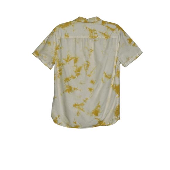 Madewell yellow tie dye short-sleeve Perfect Shirt size small - Picture 10 of 11